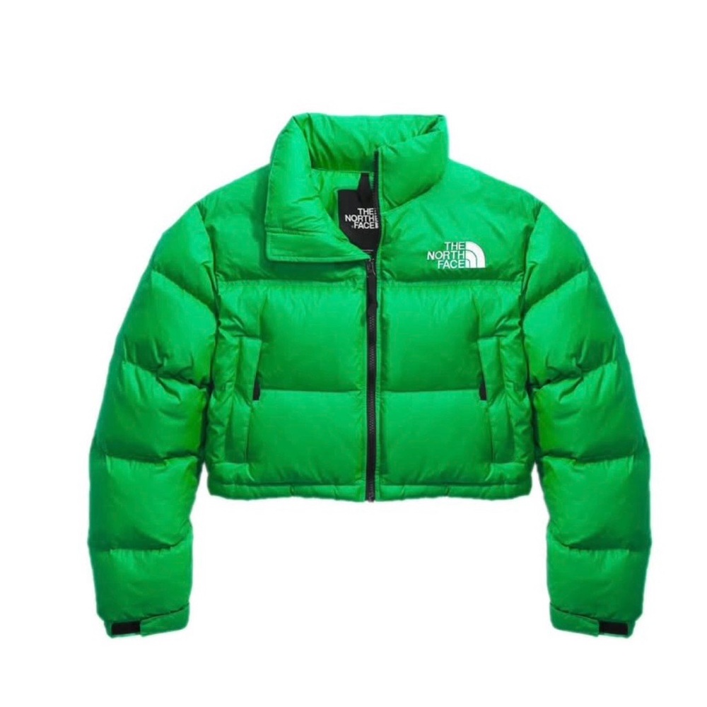 The North Face Neon Nuptse Cropped Puffer